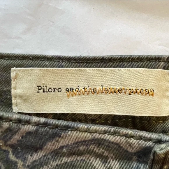 Pilcro and the Letterpress Green Chinos  Paisley Slim Fit - Picture 10 of 16